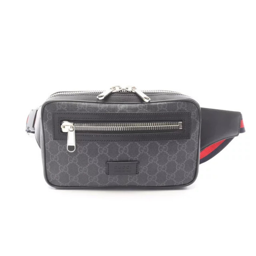 Gucci Soft GG Supreme Sherry Waist Bag Canvas Leather Black